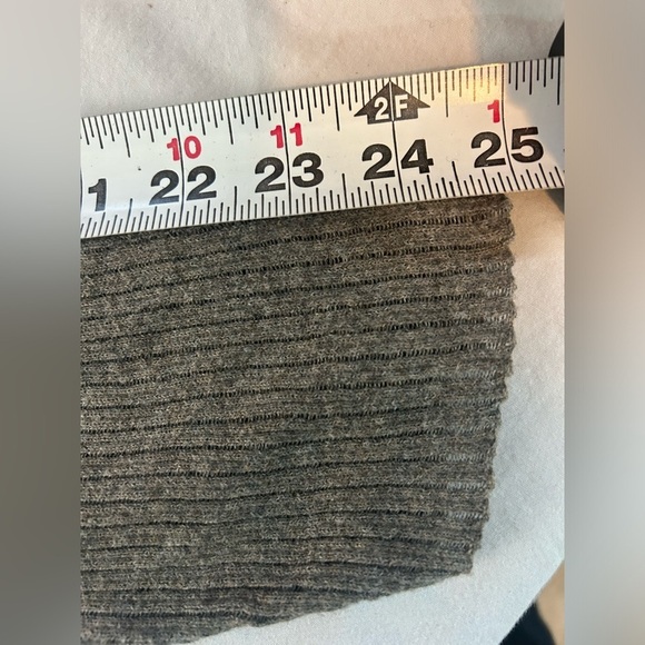 Eileen Fisher Woman Gray Sheer Ribbed Knit Tie Front Cardigan Sweater Size 1X - Picture 5 of 16